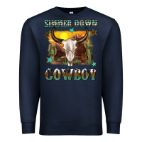Navy simmer down cowboy Premium Sweatshirt - texasbilliewilder