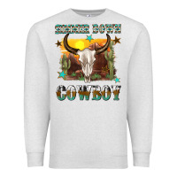 Oatmeal Heather simmer down cowboy Premium Sweatshirt - texasbilliewilder