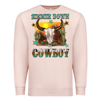 Pale Pink simmer down cowboy Premium Sweatshirt - texasbilliewilder