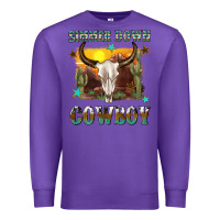 Purple simmer down cowboy Premium Sweatshirt - texasbilliewilder