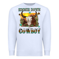White simmer down cowboy Premium Sweatshirt - texasbilliewilder