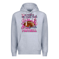 Heather Grey in october we wear pink and watch football Premium Hoodie - AdoDesignShop