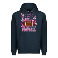 Navy in october we wear pink and watch football Premium Hoodie - AdoDesignShop