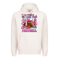 Pale Pink in october we wear pink and watch football Premium Hoodie - AdoDesignShop