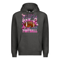 Charcoal Heather in october we wear pink and watch football Premium Hoodie - AdoDesignShop