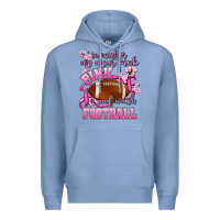 Colony Blue in october we wear pink and watch football Premium Hoodie - AdoDesignShop