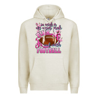 Oatmeal Heather in october we wear pink and watch football Premium Hoodie - AdoDesignShop