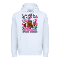 White in october we wear pink and watch football Premium Hoodie - AdoDesignShop