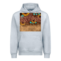 Heather Grey leopard glitter sunflower gemstone Urban Hoodie - JahusDesignShop