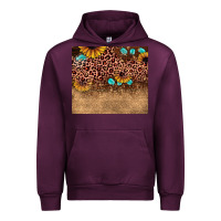 Mauve Wine leopard glitter sunflower gemstone Urban Hoodie - JahusDesignShop
