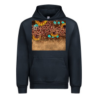Navy leopard glitter sunflower gemstone Urban Hoodie - JahusDesignShop