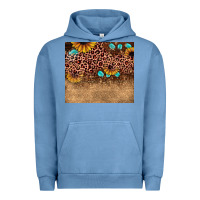 Pigment Pebble Blue leopard glitter sunflower gemstone Urban Hoodie - JahusDesignShop