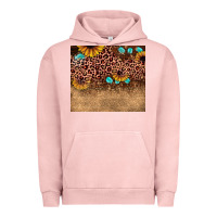 Pigment Salmon leopard glitter sunflower gemstone Urban Hoodie - JahusDesignShop