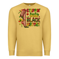 Antique Gold steppin into black history Premium Sweatshirt - Zillion Design Studio