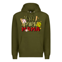 Army Green ballpark mama Premium Hoodie - JahusDesignShop