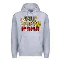 Heather Grey ballpark mama Premium Hoodie - JahusDesignShop