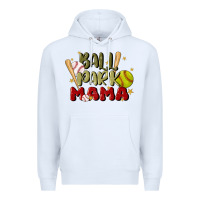 White ballpark mama Premium Hoodie - JahusDesignShop