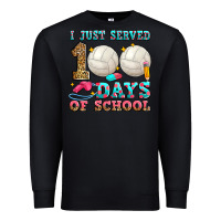 Black i just served 100 days of school volleyball Premium Sweatshirt - Zillion Design Studio