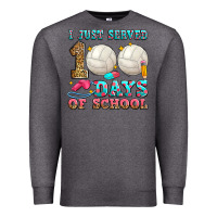 Charcoal Heather i just served 100 days of school volleyball Premium Sweatshirt - Zillion Design Studio