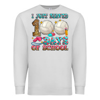 Dove Grey i just served 100 days of school volleyball Premium Sweatshirt - Zillion Design Studio