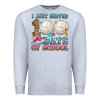 Heather Grey i just served 100 days of school volleyball Premium Sweatshirt - Zillion Design Studio