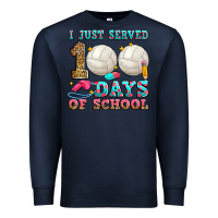 Navy i just served 100 days of school volleyball Premium Sweatshirt - Zillion Design Studio