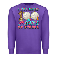 Purple i just served 100 days of school volleyball Premium Sweatshirt - Zillion Design Studio