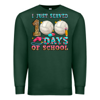 Sports Green i just served 100 days of school volleyball Premium Sweatshirt - Zillion Design Studio