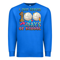 True Royal i just served 100 days of school volleyball Premium Sweatshirt - Zillion Design Studio