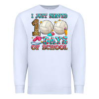 White i just served 100 days of school volleyball Premium Sweatshirt - Zillion Design Studio
