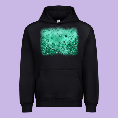Green Glitter Background Urban Hoodie Designed By Jahusdesignshop
