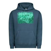 Pigment Midnight Navy green glitter background Urban Hoodie - JahusDesignShop