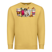 Antique Gold st. bernard dog coffee cups Premium Sweatshirt - texasbilliewilder