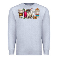 Heather Grey st. bernard dog coffee cups Premium Sweatshirt - texasbilliewilder