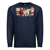 Navy st. bernard dog coffee cups Premium Sweatshirt - texasbilliewilder