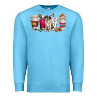 Ocean Blue st. bernard dog coffee cups Premium Sweatshirt - texasbilliewilder