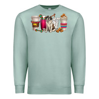 Seafoam st. bernard dog coffee cups Premium Sweatshirt - texasbilliewilder