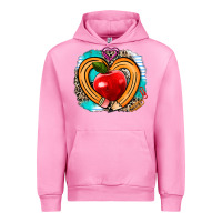 Fuchsia Pink teacher heart pen Urban Hoodie - AdoDesignShop
