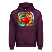 Mauve Wine teacher heart pen Urban Hoodie - AdoDesignShop