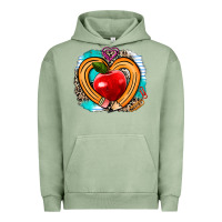 Pigment Oil Green teacher heart pen Urban Hoodie - AdoDesignShop
