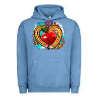 Pigment Pebble Blue teacher heart pen Urban Hoodie - AdoDesignShop