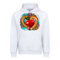 White teacher heart pen Urban Hoodie - AdoDesignShop