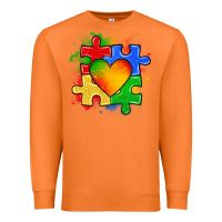 Carrot autism puzzle pieces heart Premium Sweatshirt - Zillion Design Studio