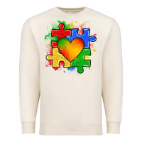 Sandshell autism puzzle pieces heart Premium Sweatshirt - Zillion Design Studio