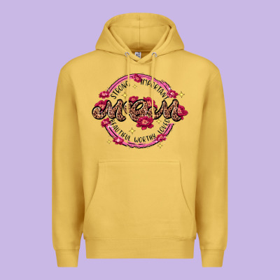 Strong Important Mom Beautiful Worthy Loved Premium Hoodie Designed By Jahusdesignshop