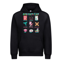 Black nurse god says i am  nurse elements Urban Hoodie - AdoDesignShop