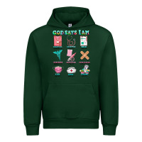 Forest Green nurse god says i am  nurse elements Urban Hoodie - AdoDesignShop