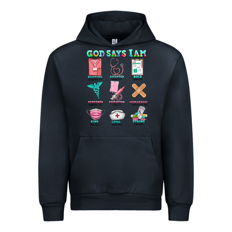 Nurse God Says I Am  Nurse Elements Urban Hoodie by AdoDesignShop | Teevron