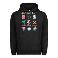 Pigment Black nurse god says i am  nurse elements Urban Hoodie - AdoDesignShop