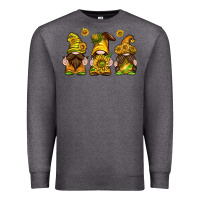 Charcoal Heather sunflower gnomies Premium Sweatshirt - texasbilliewilder
